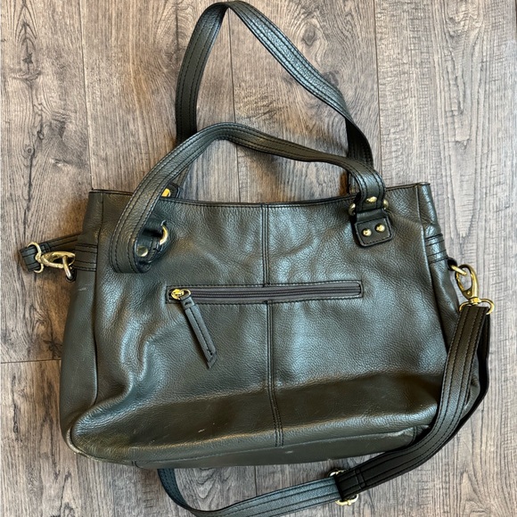 Etienne Aigner Vintage Green & Gold Hardware Handbag with Crossbody Strap - Picture 5 of 5